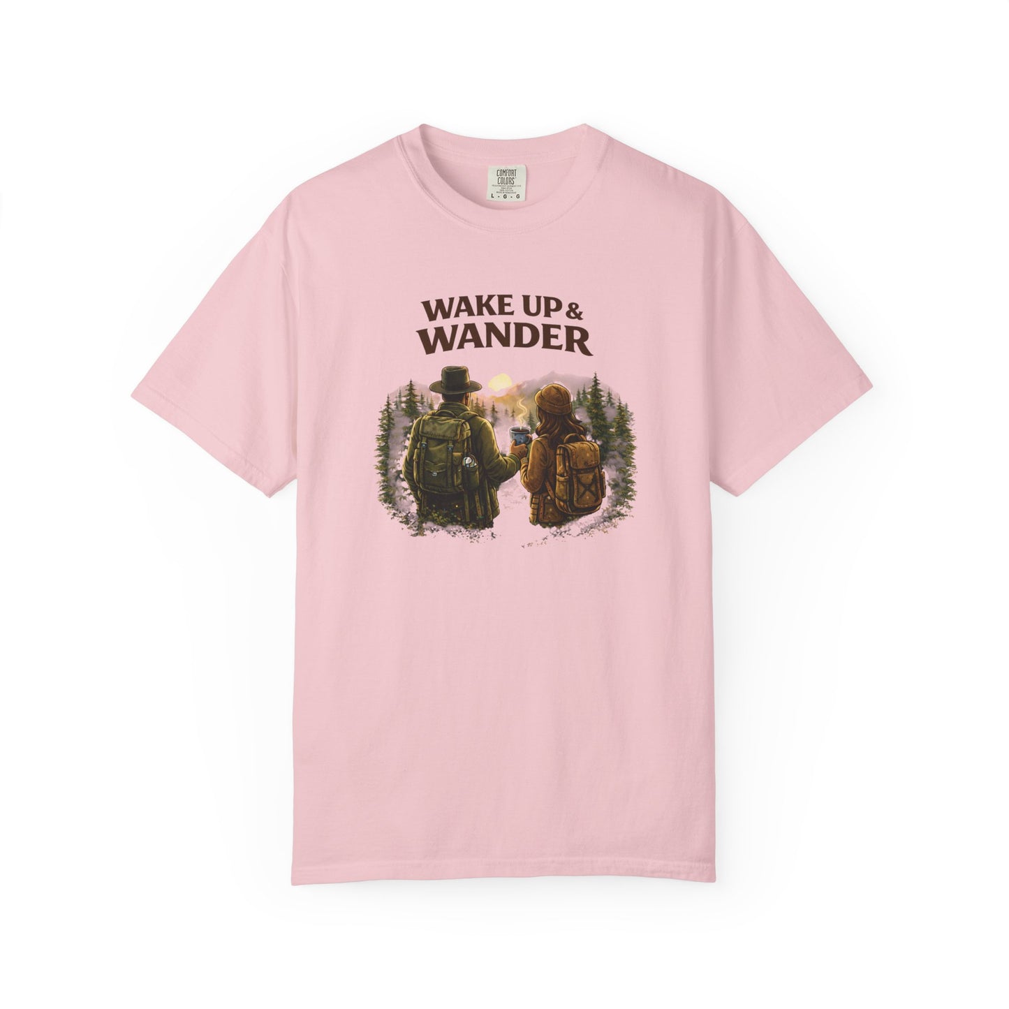 Wake Up & Wander T-Shirt — Adventure Hiking Graphic Tee