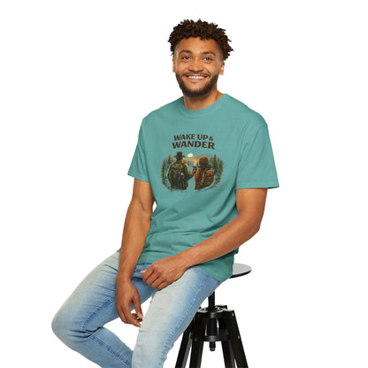 Wake Up & Wander T-Shirt — Adventure Hiking Graphic Tee