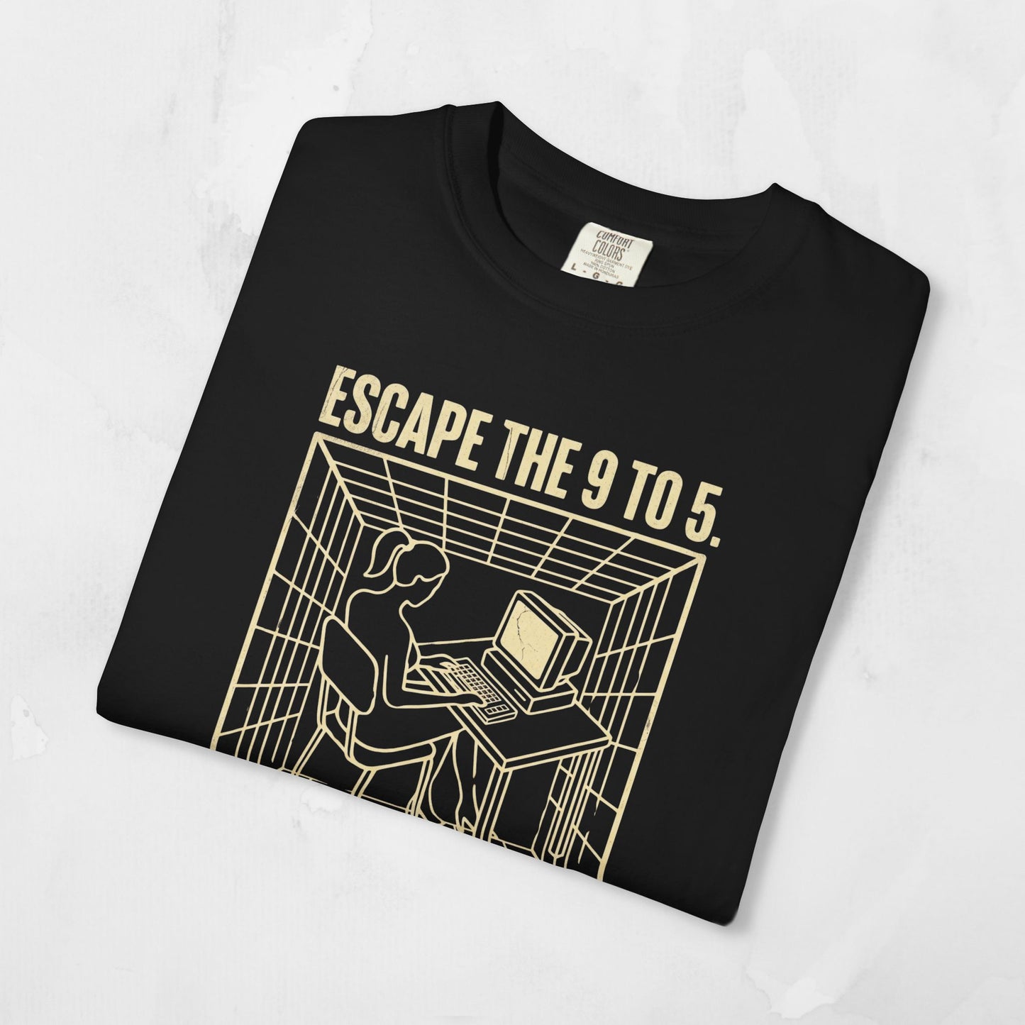 Escape the 9 to 5 T-Shirt — Retro Office Escape Graphic Tee