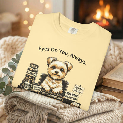 Cute Yorkie Pet T‑Shirt — "Eyes On You, Always" Dog Lover Tee