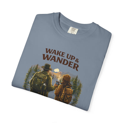 Wake Up & Wander T-Shirt — Adventure Hiking Graphic Tee