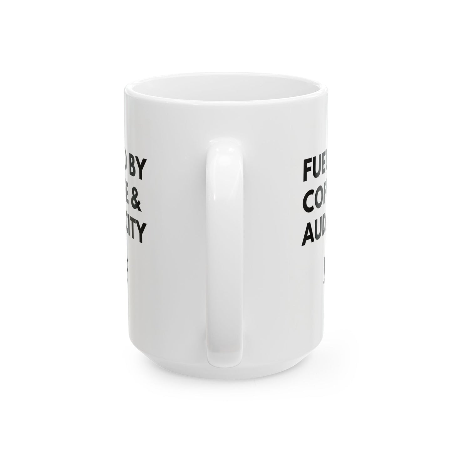 Funny Coffee Mug — “Fueled by Coffee & Anxiety” Ceramic Mug (11oz or 15oz)