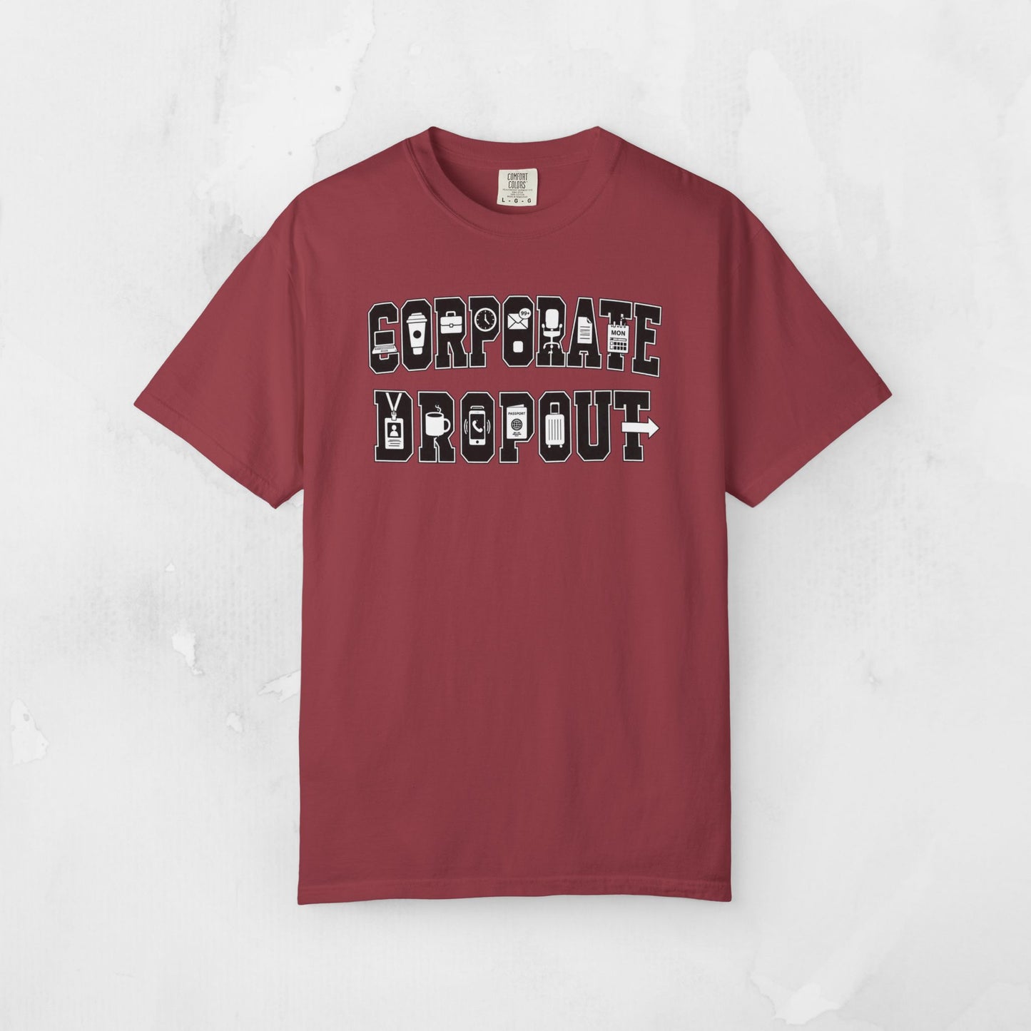 Corporate Dropout Icon Graphic Tee | Collegiate Graphic Shirt