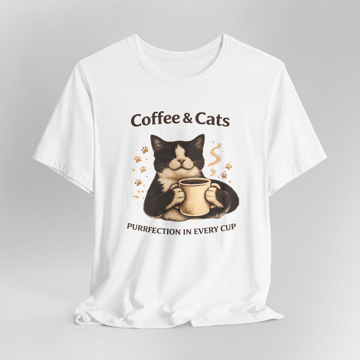 Coffee & Cats, Purrfection in Every Cup T-Shirt