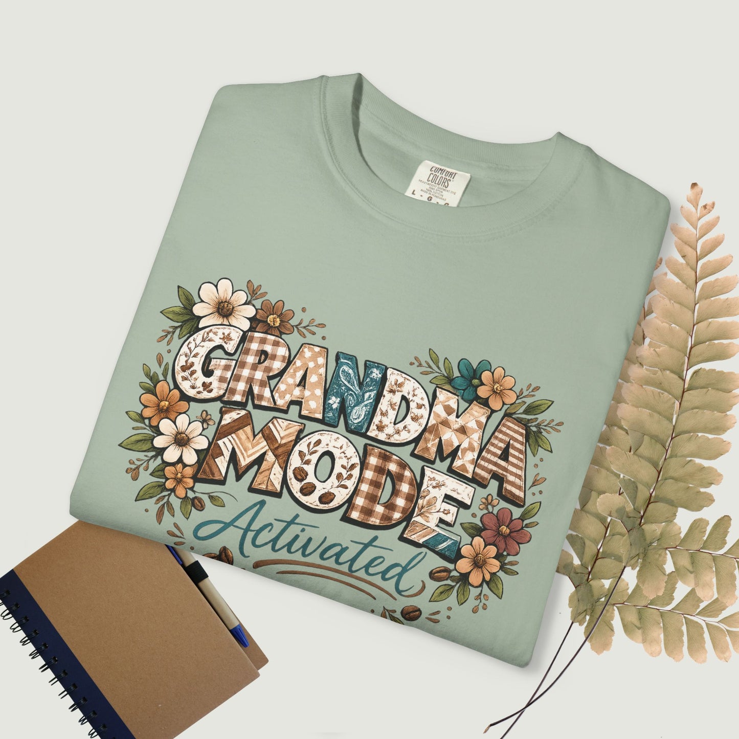 Grandma Mode Activated T-Shirt, Patchwork-Style Tee for Active Grandmas