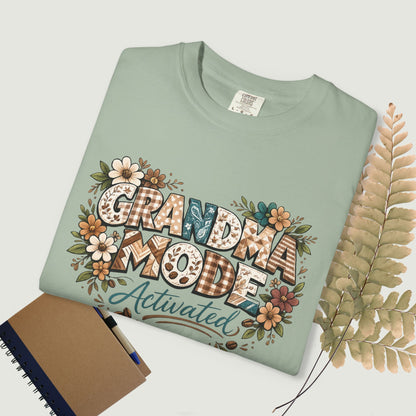 Grandma Mode Activated T-Shirt, Patchwork-Style Tee for Active Grandmas