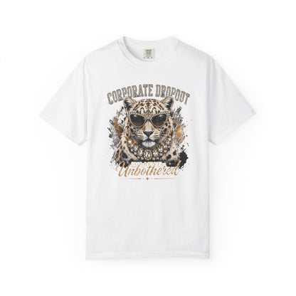 Glam Corporate Dropout - Currently Unbothered Leopard Graphic Tee