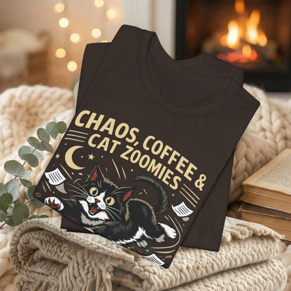 Chaos, Coffee & Cat Zoomies- Graphic Tee