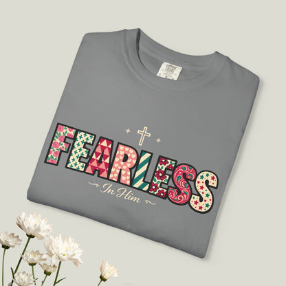 Fearless T-Shirt - Faith-Based Word Art Tee for Christian Entrepreneurs