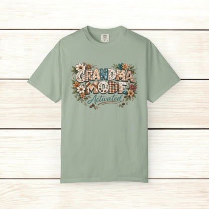 Grandma Mode Activated T-Shirt, Patchwork-Style Tee for Active Grandmas
