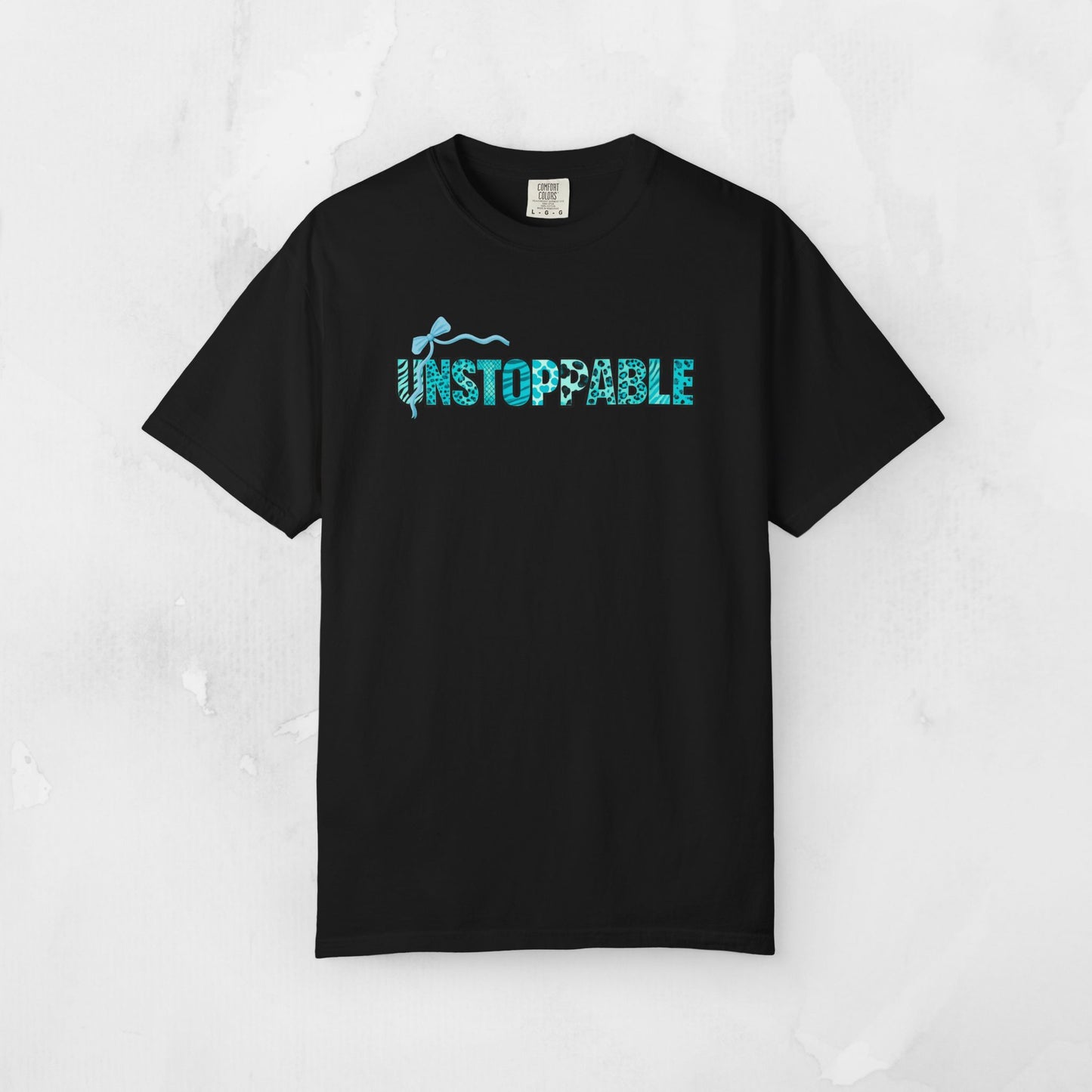 Unstoppable T-Shirt - Animal Print Word Art Tee for Women Entrepreneurs