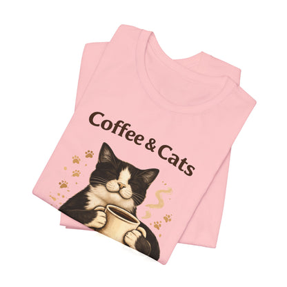 Coffee & Cats, Purrfection in Every Cup T-Shirt