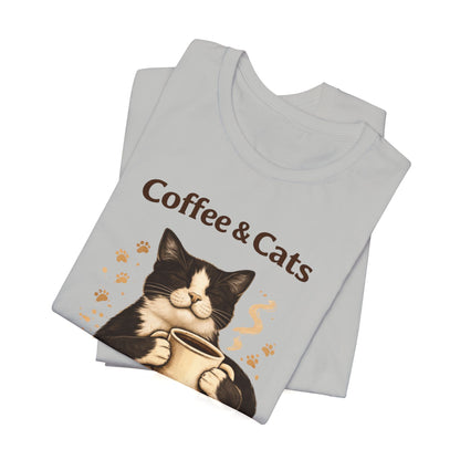 Coffee & Cats, Purrfection in Every Cup T-Shirt