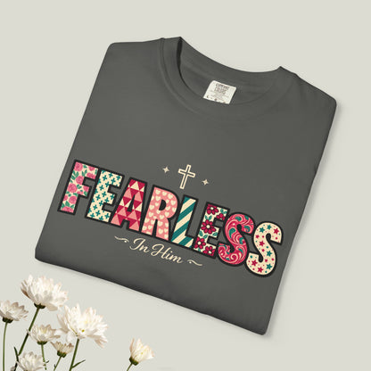 Fearless T-Shirt - Faith-Based Word Art Tee for Christian Entrepreneurs