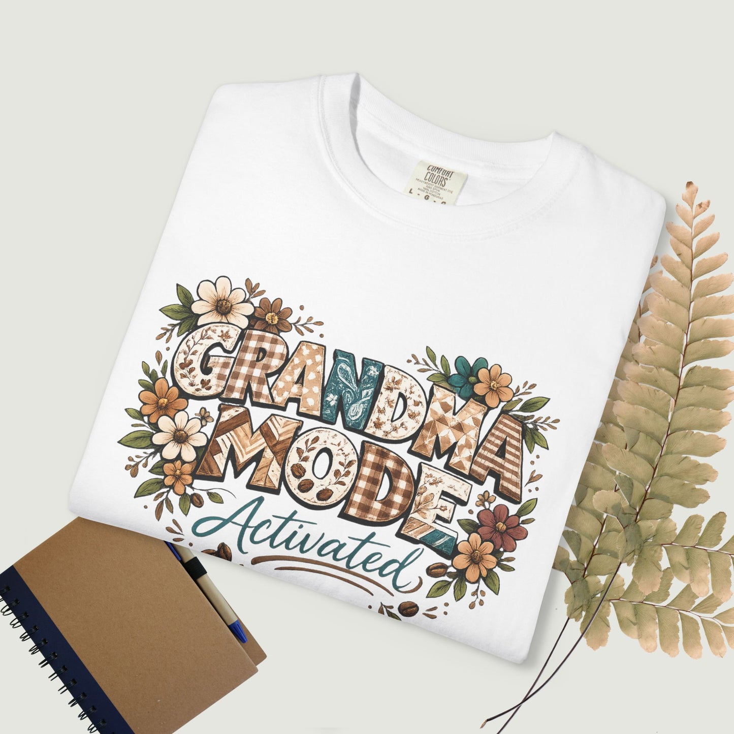 Grandma Mode Activated T-Shirt, Patchwork-Style Tee for Active Grandmas