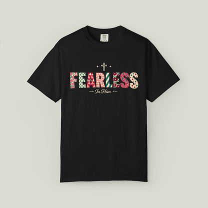 Fearless T-Shirt - Faith-Based Word Art Tee for Christian Entrepreneurs