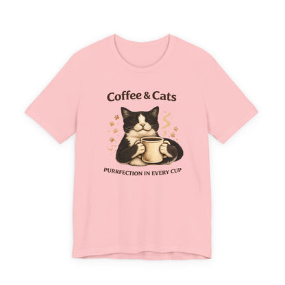 Coffee & Cats, Purrfection in Every Cup T-Shirt