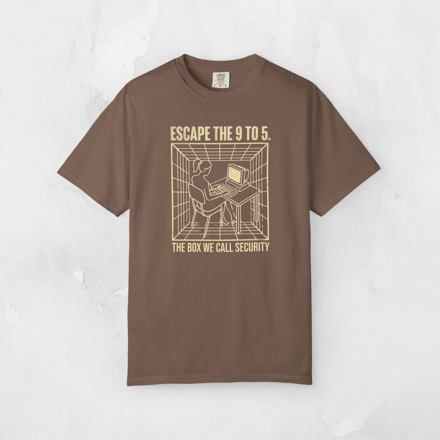 Escape the 9 to 5 T-Shirt — Retro Office Escape Graphic Tee