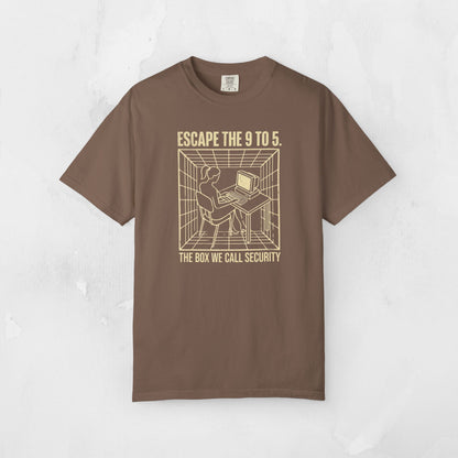 Escape the 9 to 5 T-Shirt — Retro Office Escape Graphic Tee