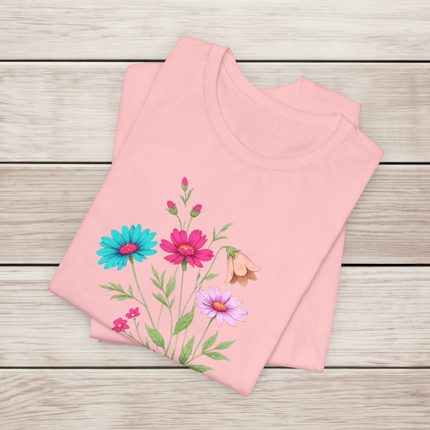 Floral 'Pause. Breathe. Bloom.' Tee