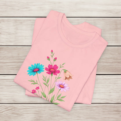 Floral 'Pause. Breathe. Bloom.' Tee