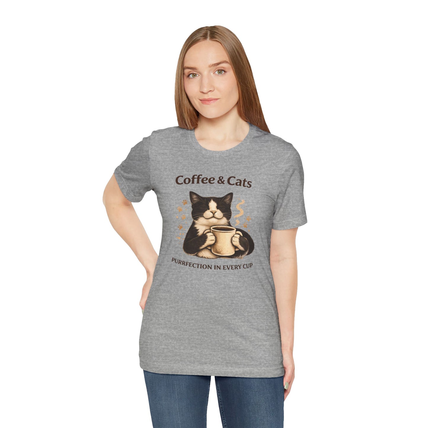 Coffee & Cats, Purrfection in Every Cup T-Shirt
