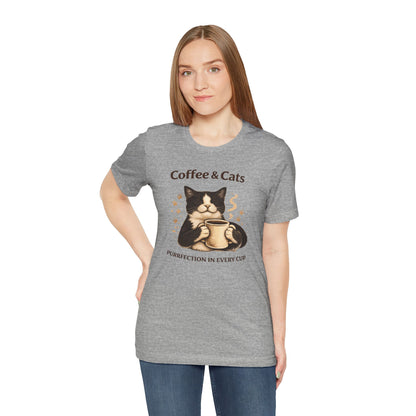 Coffee & Cats, Purrfection in Every Cup T-Shirt