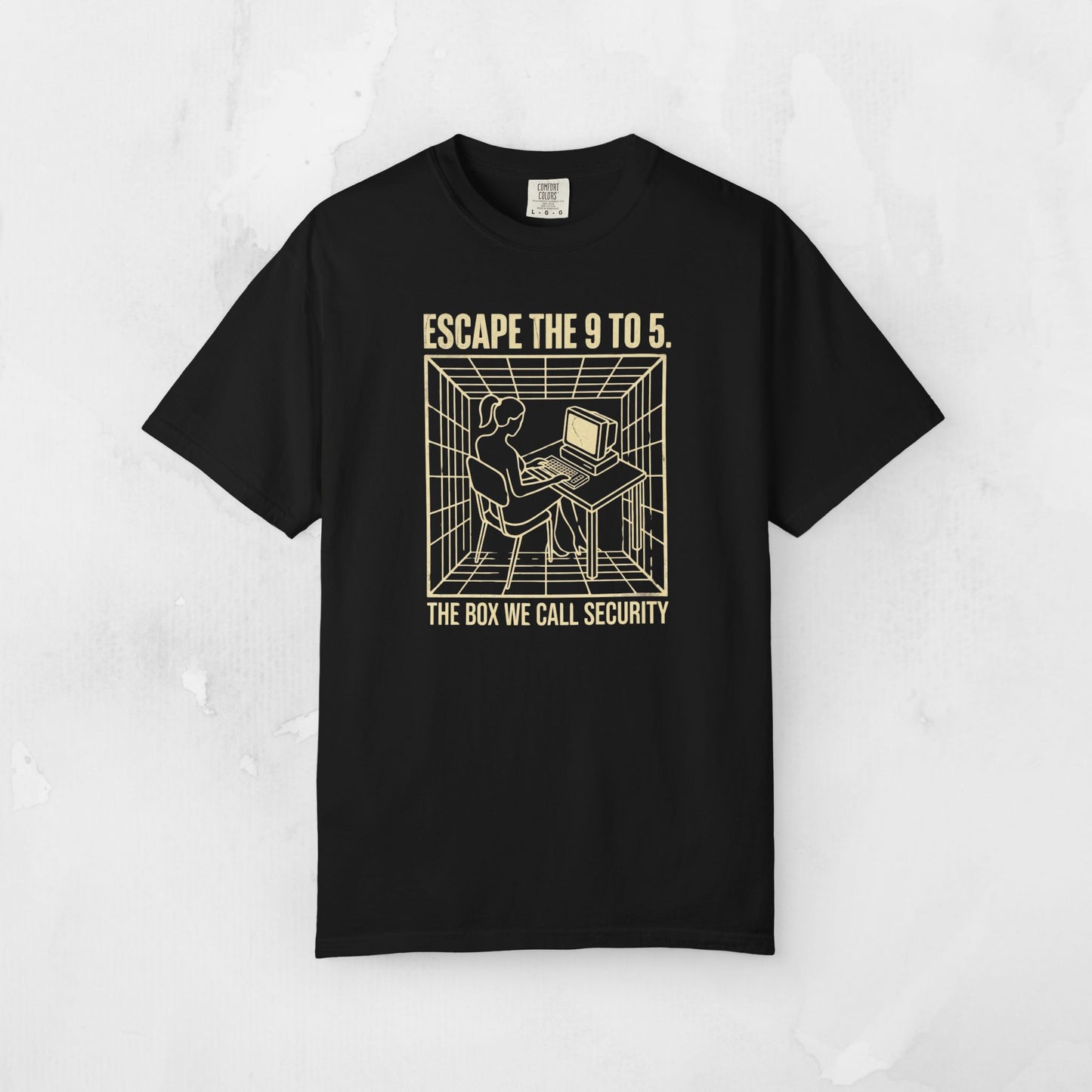 Escape the 9 to 5 T-Shirt — Retro Office Escape Graphic Tee