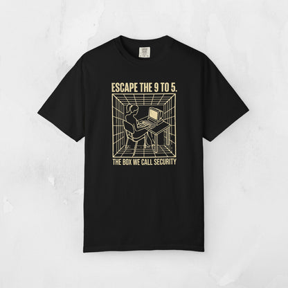 Escape the 9 to 5 T-Shirt — Retro Office Escape Graphic Tee