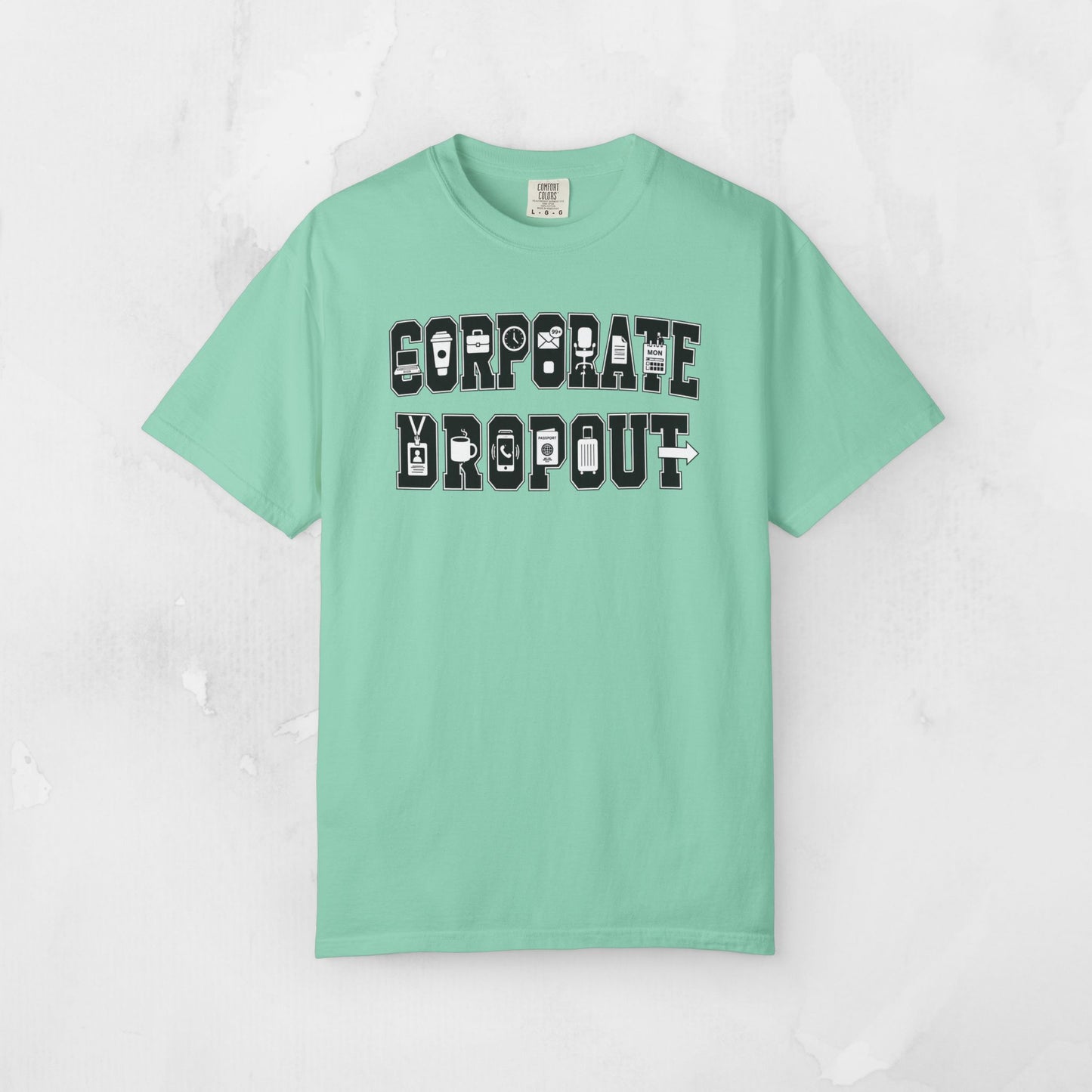 Corporate Dropout Icon Graphic Tee | Collegiate Graphic Shirt