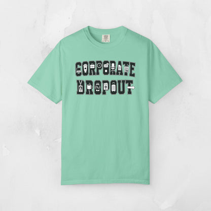 Corporate Dropout Icon Graphic Tee | Collegiate Graphic Shirt