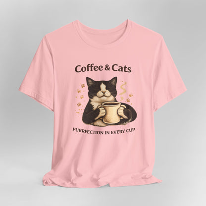 Coffee & Cats, Purrfection in Every Cup T-Shirt