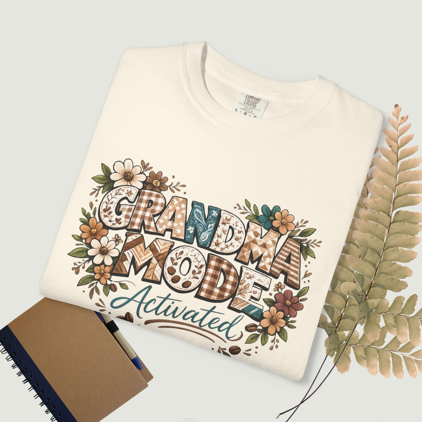 Grandma Mode Activated T-Shirt, Patchwork-Style Tee for Active Grandmas