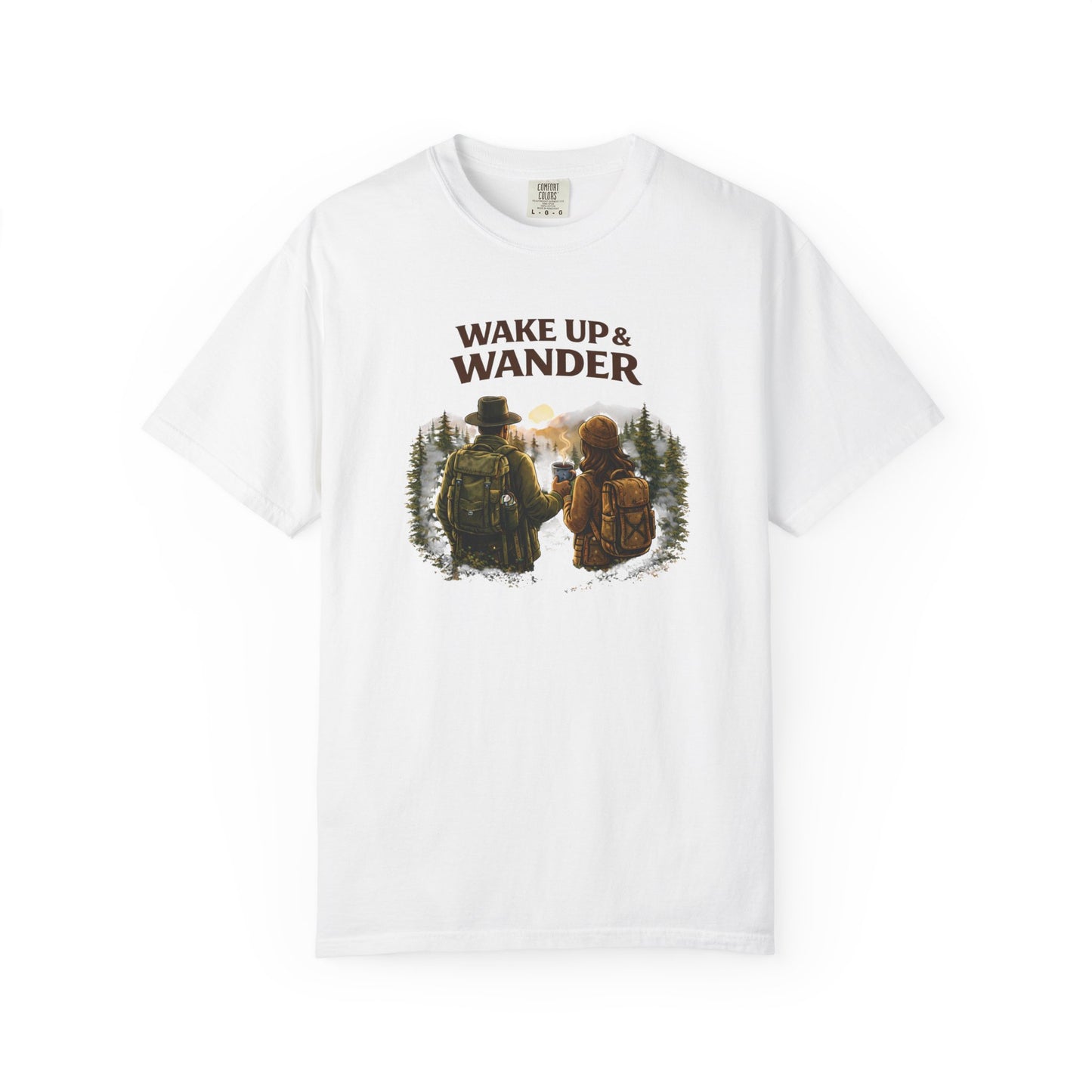 Wake Up & Wander T-Shirt — Adventure Hiking Graphic Tee